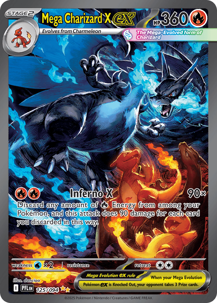 메가 리자몽 X ex (Mega Charizard X ex) 카드