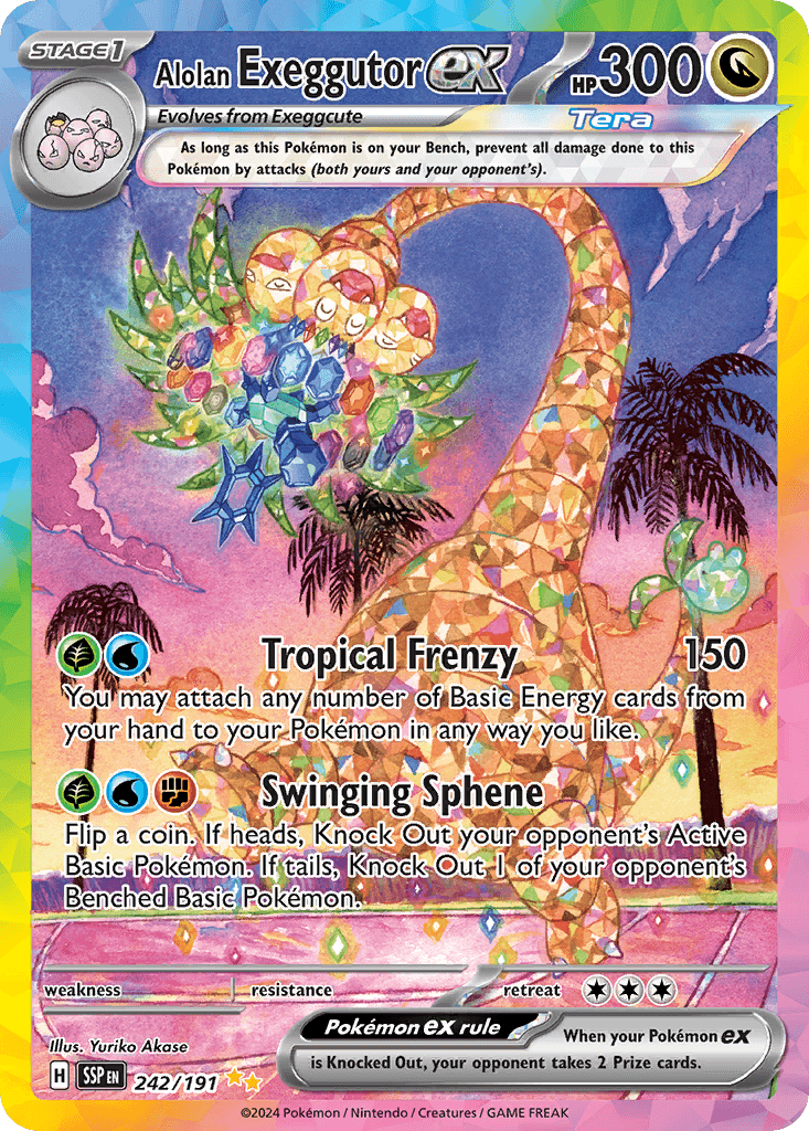 알로라 나시 ex (Alolan Exeggutor ex) 카드