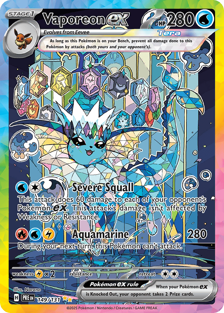 샤미드 ex (Vaporeon ex) 카드